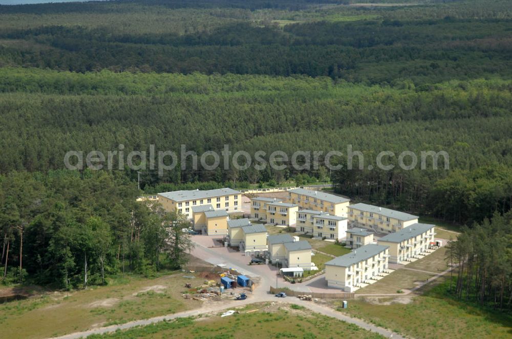 Aerial image Ostseebad Graal-Müritz - Blick auf den Ferienwohnpark im Küstenwald der HAWO Bauträger KG in unmittelbarer Strandnähe im Ostseeheilbad Graal-Müritz. Aus einer ehemaligen NVA Liegenschaft entstanden attraktive Ferienhäuser und Ferienwohneinheiten zum Verkauf und zur Vermietung