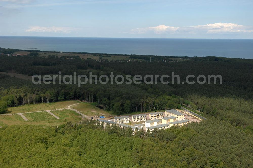 Aerial image Ostseebad Graal-Müritz - Blick auf den Ferienwohnpark im Küstenwald der HAWO Bauträger KG in unmittelbarer Strandnähe im Ostseeheilbad Graal-Müritz. Aus einer ehemaligen NVA Liegenschaft entstanden attraktive Ferienhäuser und Ferienwohneinheiten zum Verkauf und zur Vermietung