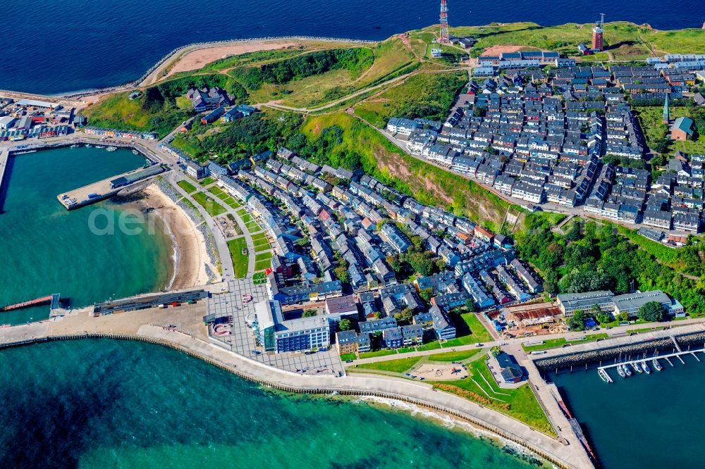 Aerial image Helgoland - Holiday apartments and rentals Unterland in Heligoland in the state Schleswig-Holstein, Germany