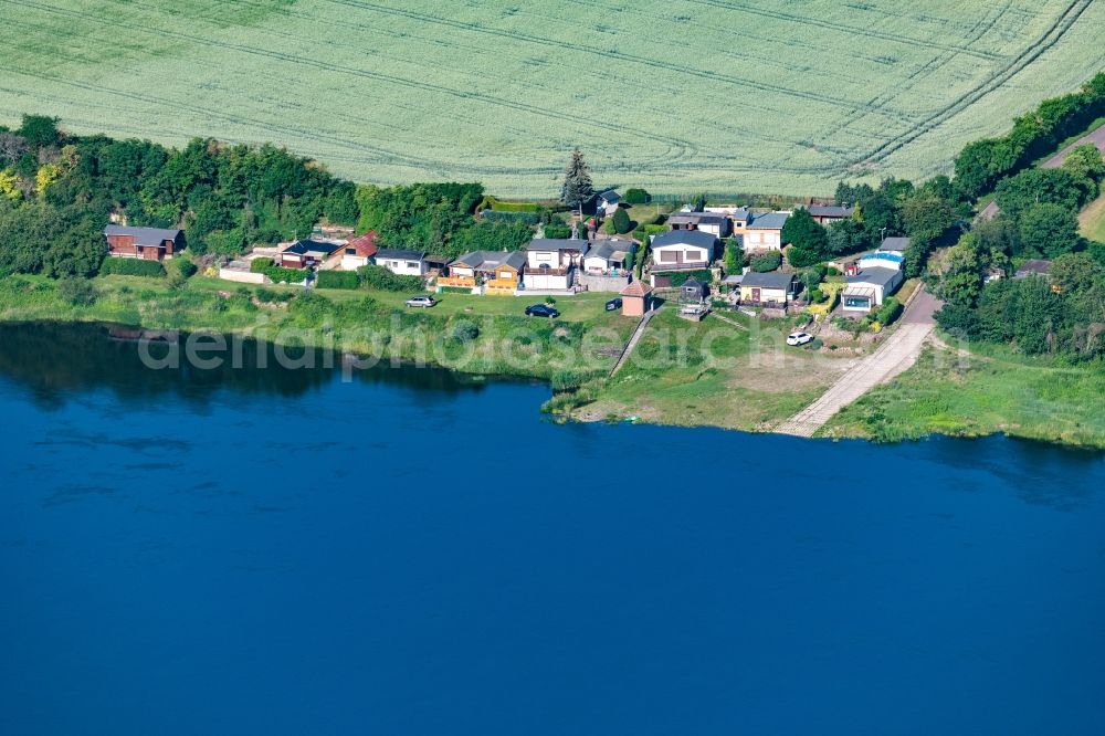 Storkau (Elbe) from the bird's eye view: Building of an apartment building used as an apartment complex Elbe in Storkau (Elbe) in the state Saxony-Anhalt, Germany