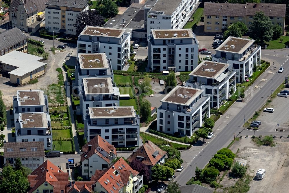 Aerial image Radolfzell am Bodensee - Building of an apartment building used as an apartment complex Seevillenpark in Radolfzell am Bodensee in the state Baden-Wuerttemberg, Germany