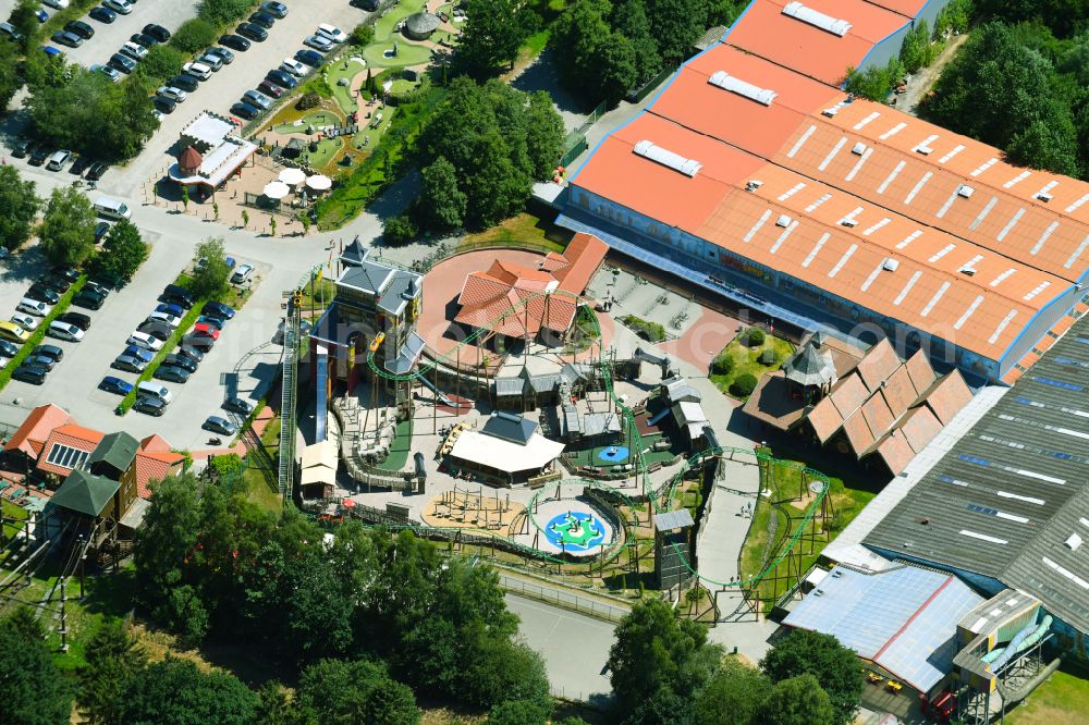 Haren (Ems) from above - Holiday house plant of the park Ferienzentrum Schloss Dankern on Dankernsee in the district Dankern in Haren (Ems) in the state Lower Saxony, Germany