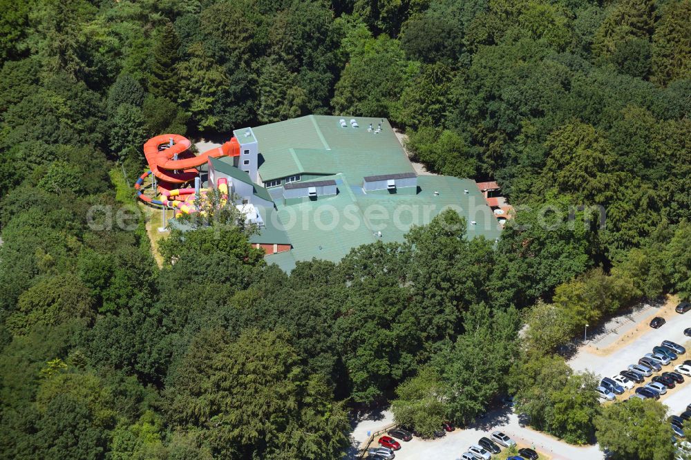 Haren (Ems) from above - Holiday house plant of the park Ferienzentrum Schloss Dankern on Dankernsee in the district Dankern in Haren (Ems) in the state Lower Saxony, Germany