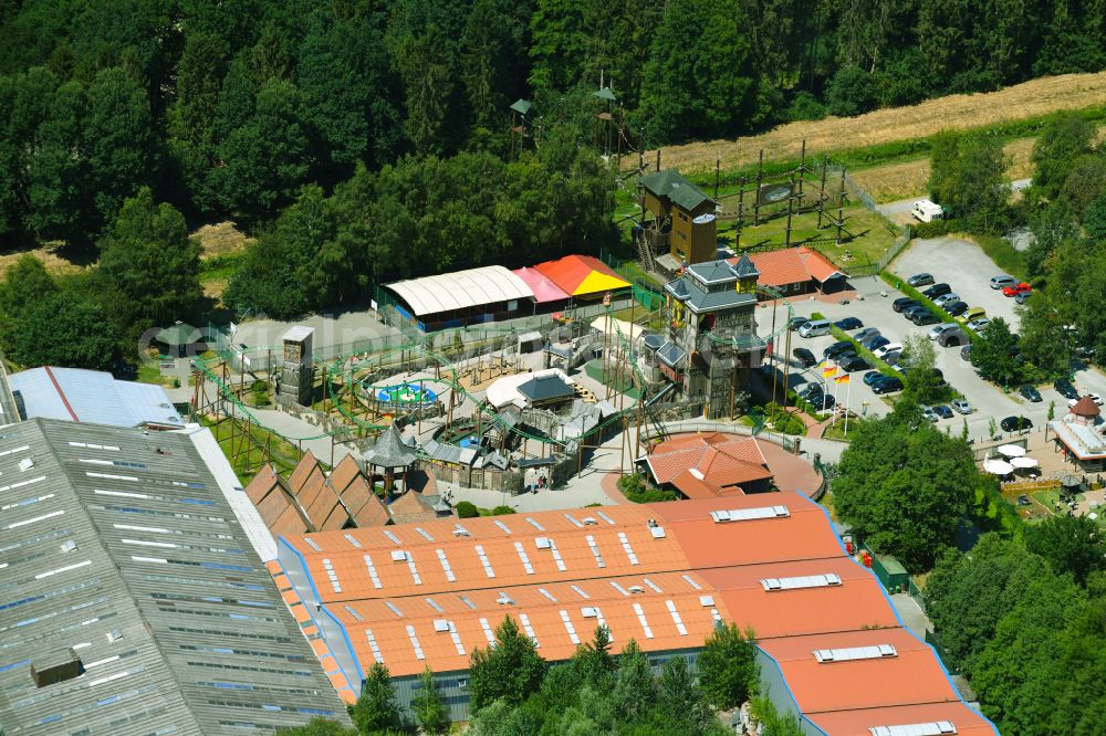 Aerial photograph Haren (Ems) - Holiday house plant of the park Ferienzentrum Schloss Dankern on Dankernsee in the district Dankern in Haren (Ems) in the state Lower Saxony, Germany