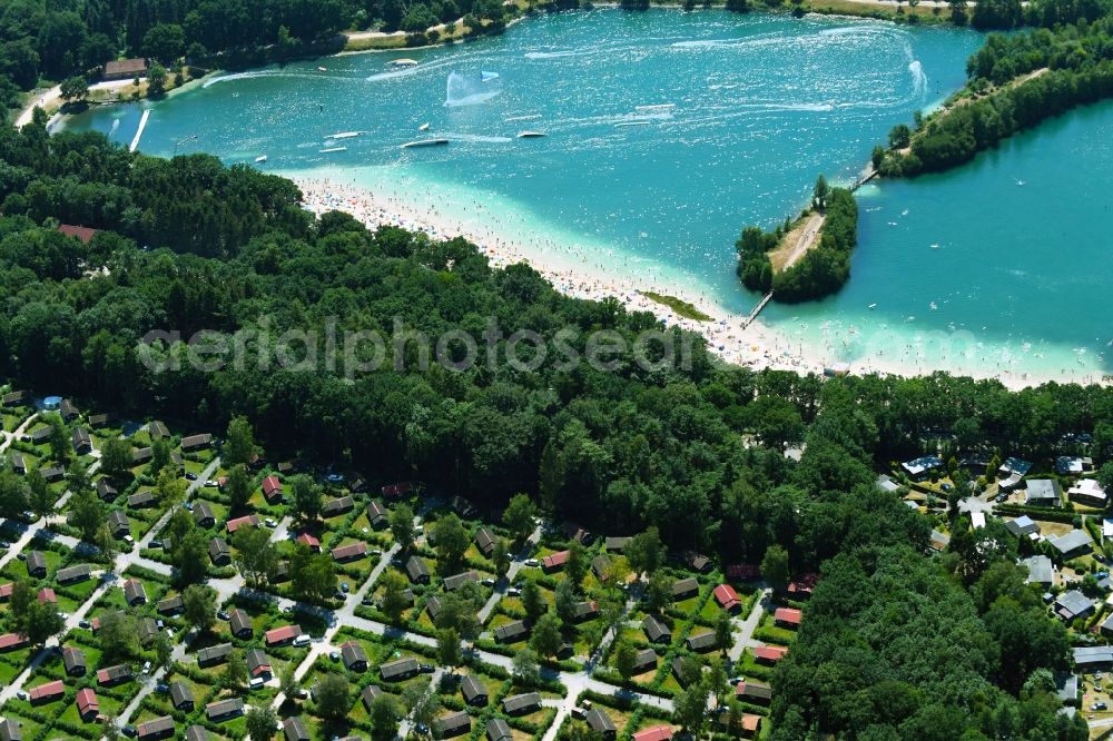 Haren (Ems) from above - Holiday house plant of the park Ferienzentrum Schloss Dankern on Dankernsee in the district Dankern in Haren (Ems) in the state Lower Saxony, Germany