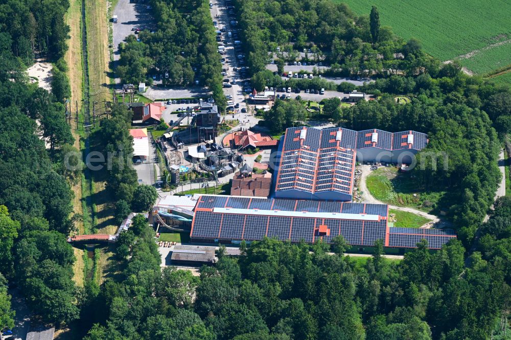 Aerial photograph Haren (Ems) - Holiday house plant of the park Ferienzentrum Schloss Dankern on Dankernsee in the district Dankern in Haren (Ems) in the state Lower Saxony, Germany