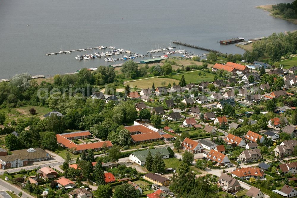 Aerial photograph Rechlin - Holiday center and harbor at kleine Mueritz in Rechlin in Mecklenburg-Vorpommern