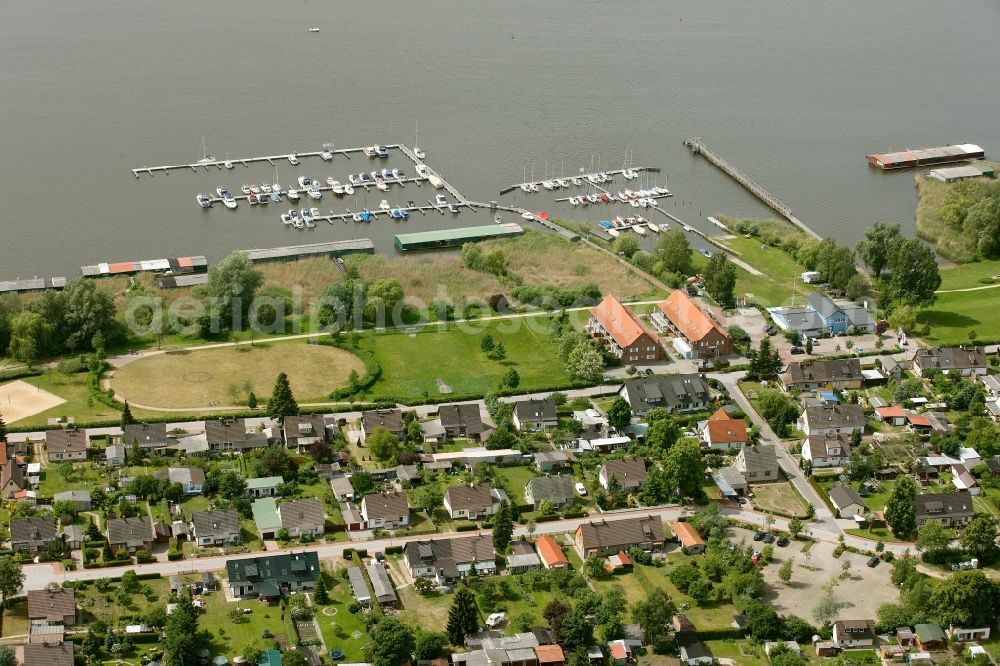 Rechlin from above - Holiday center and harbor at kleine Mueritz in Rechlin in Mecklenburg-Vorpommern