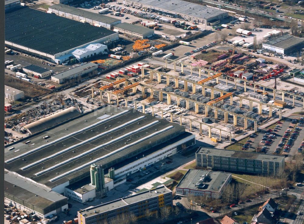 Berlin - Hohenschönhausen from the bird's eye view: Ferigteilbaustoffwerk in Berlin-Hohenschönhausen.