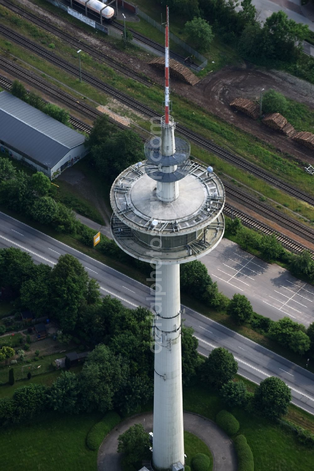 Aerial image Bad Segeberg - Television Tower in Bad Segeberg in the state Schleswig-Holstein