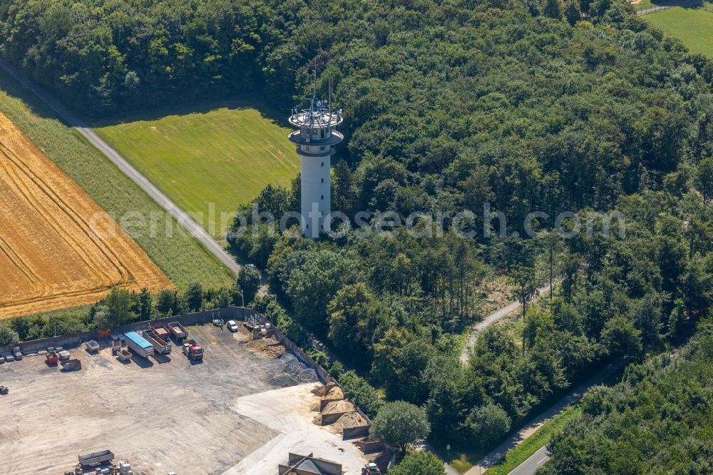 Aerial photograph Beckum - Television Tower Fernmeldeturm Beckum in Beckum in the state North Rhine-Westphalia, Germany