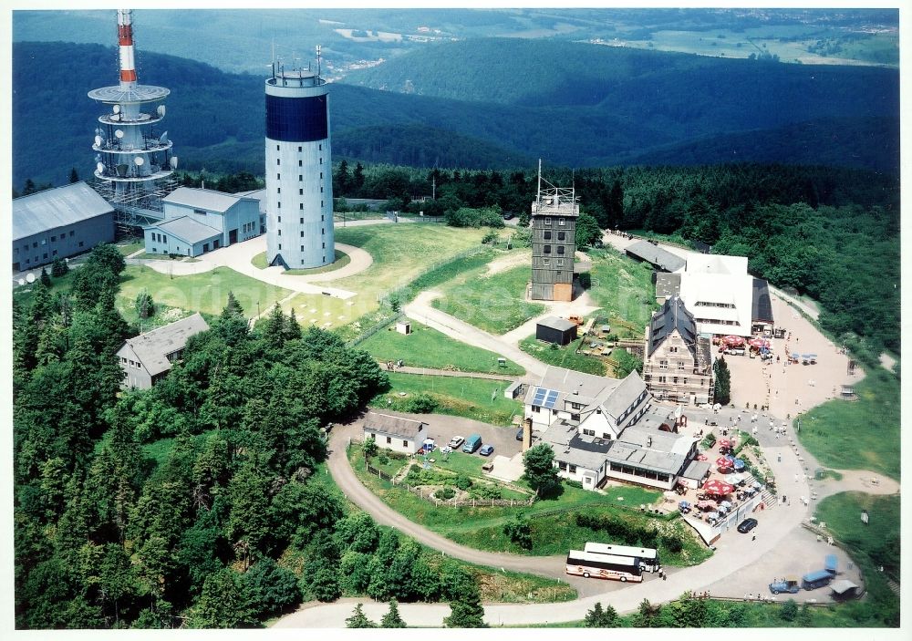 Kurort Brotterode from the bird's eye view: Television Tower Grosser Inselsberg im Thueringer Wald in Brotterode in the state Thuringia