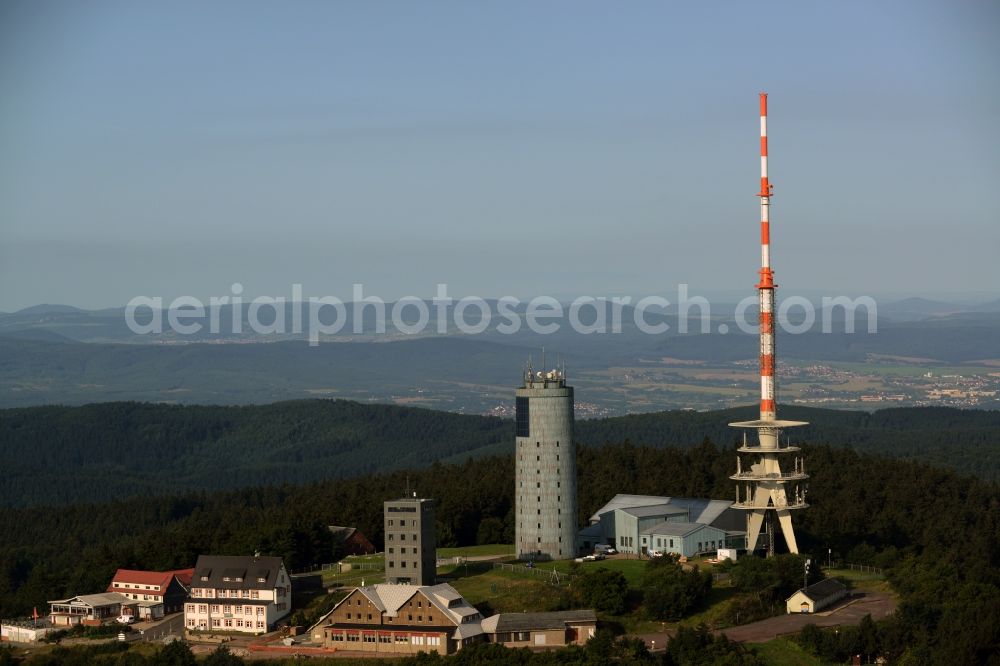 Brotterode from the bird's eye view: Television Tower Grosser Inselsberg im Thueringer Wald in Brotterode in the state Thuringia