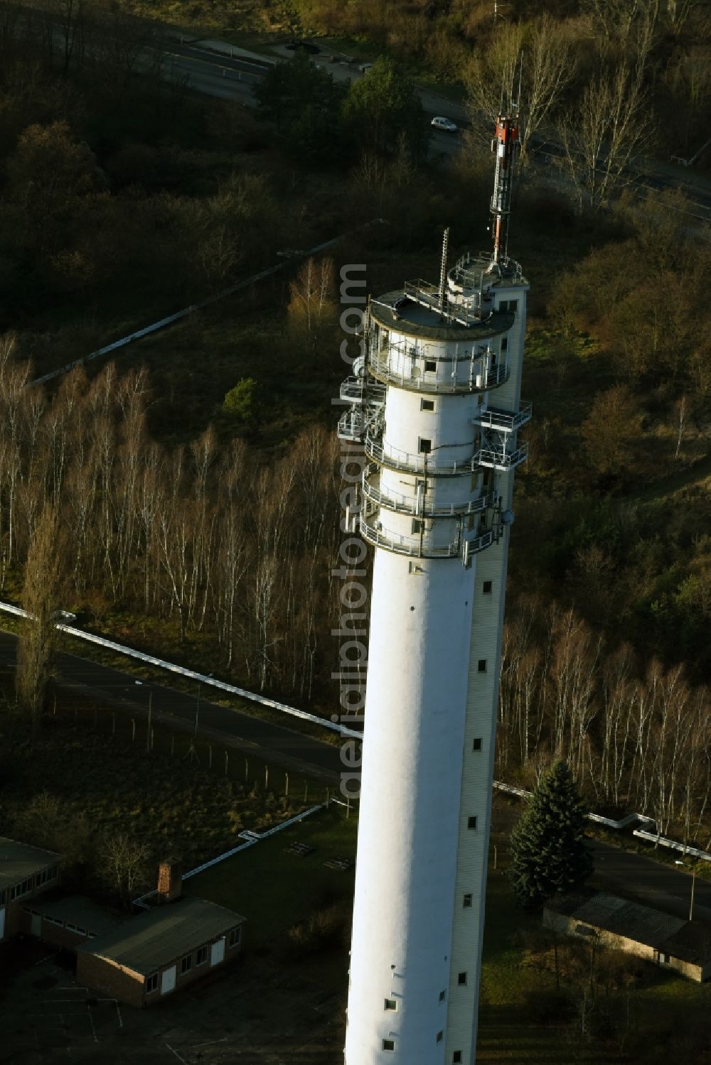 Frankfurt (Oder) from above - Television Tower in Frankfurt (Oder) in the state Brandenburg