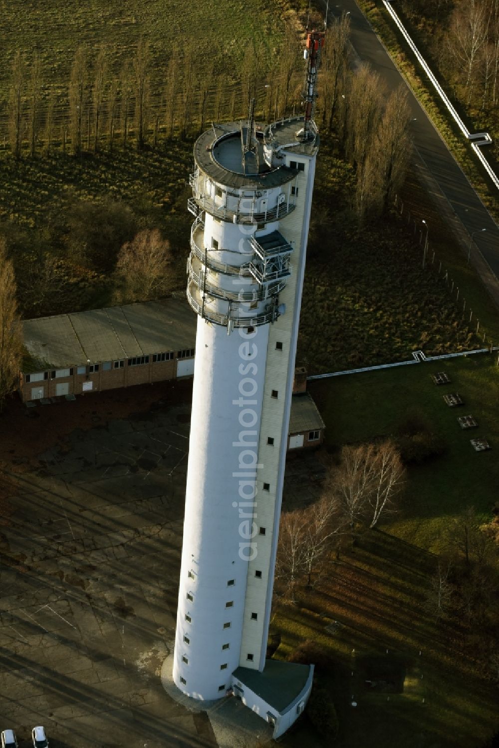 Aerial image Frankfurt (Oder) - Television Tower in Frankfurt (Oder) in the state Brandenburg