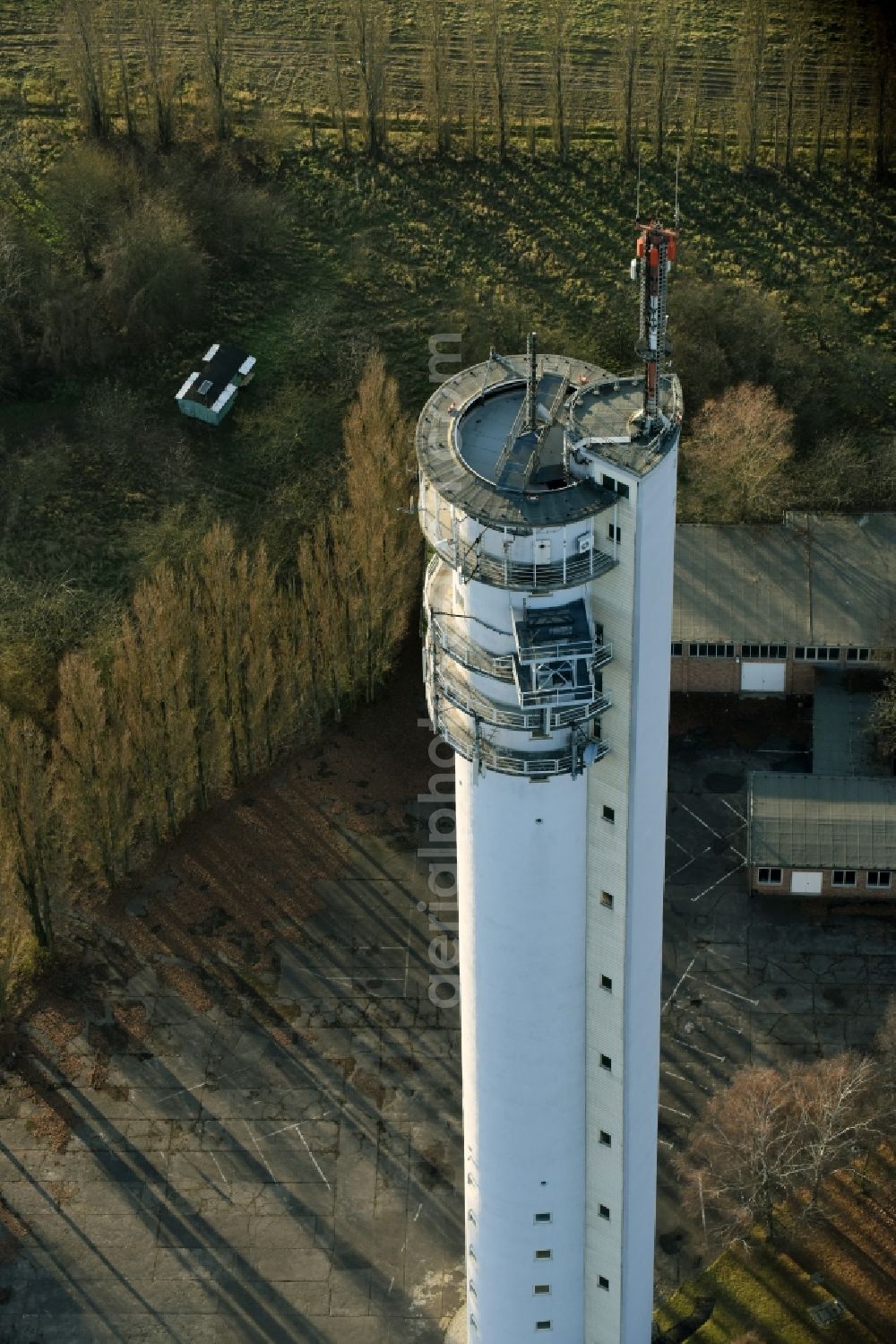 Aerial photograph Frankfurt (Oder) - Television Tower in Frankfurt (Oder) in the state Brandenburg