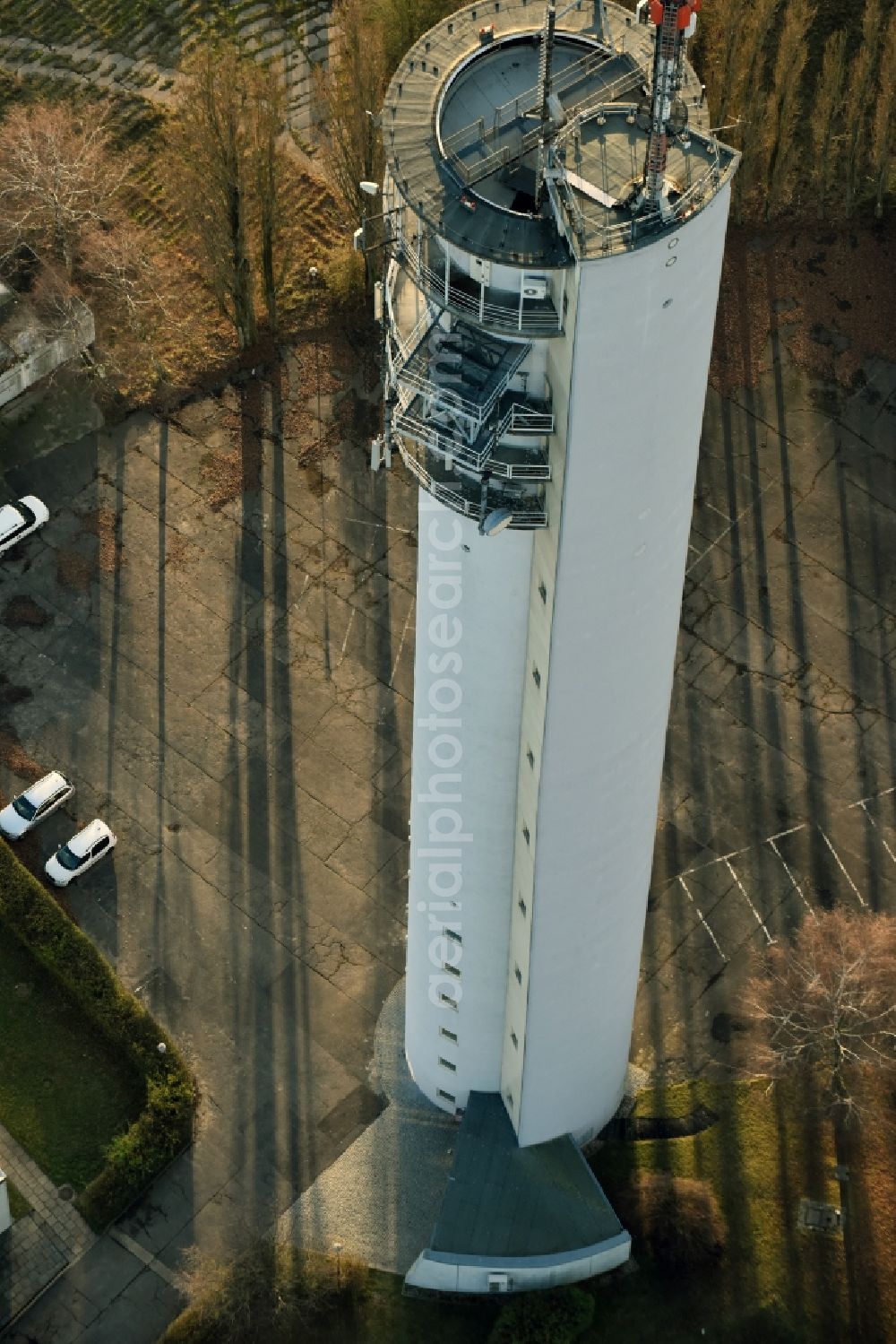 Frankfurt (Oder) from the bird's eye view: Television Tower in Frankfurt (Oder) in the state Brandenburg