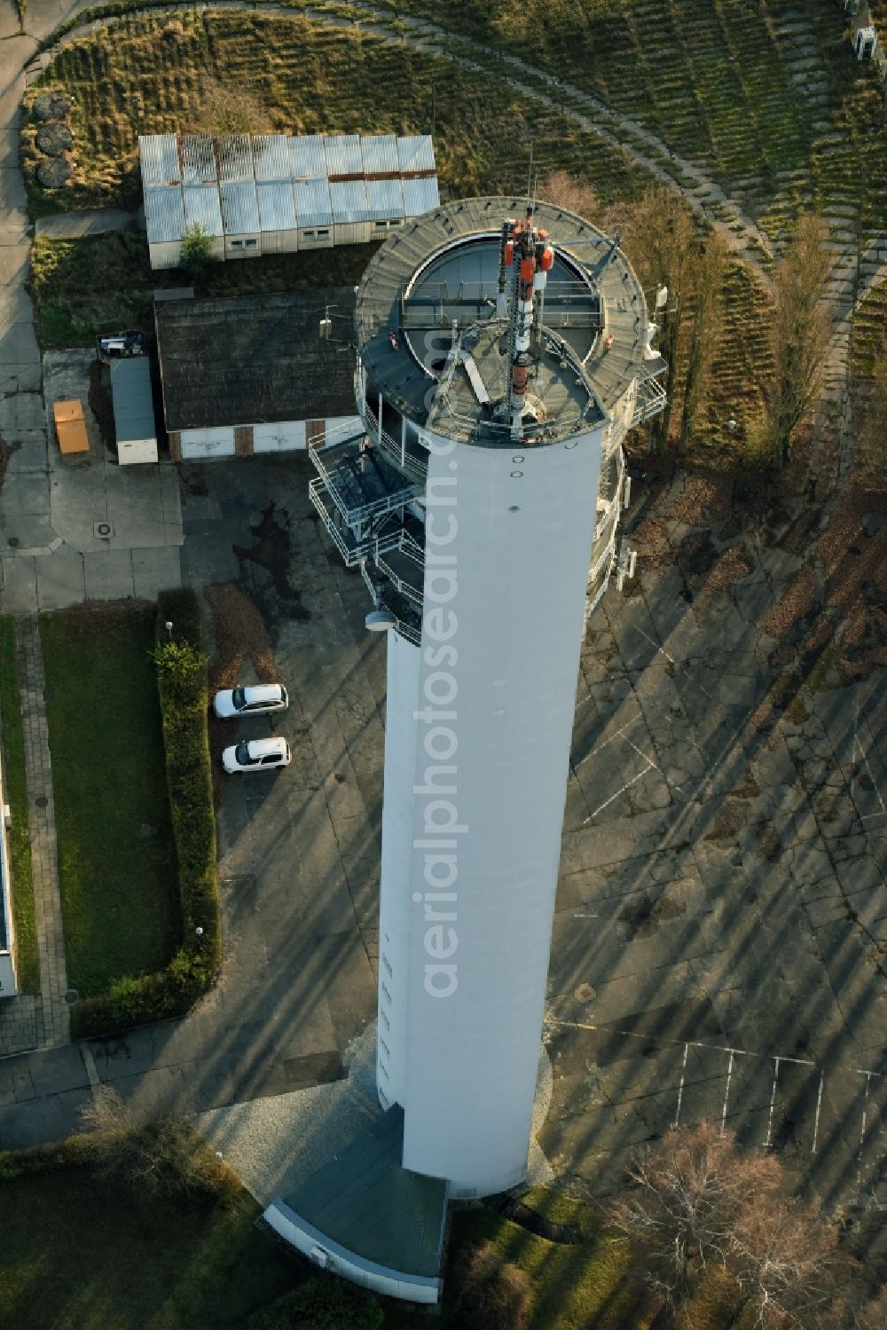 Aerial image Frankfurt (Oder) - Television Tower in Frankfurt (Oder) in the state Brandenburg