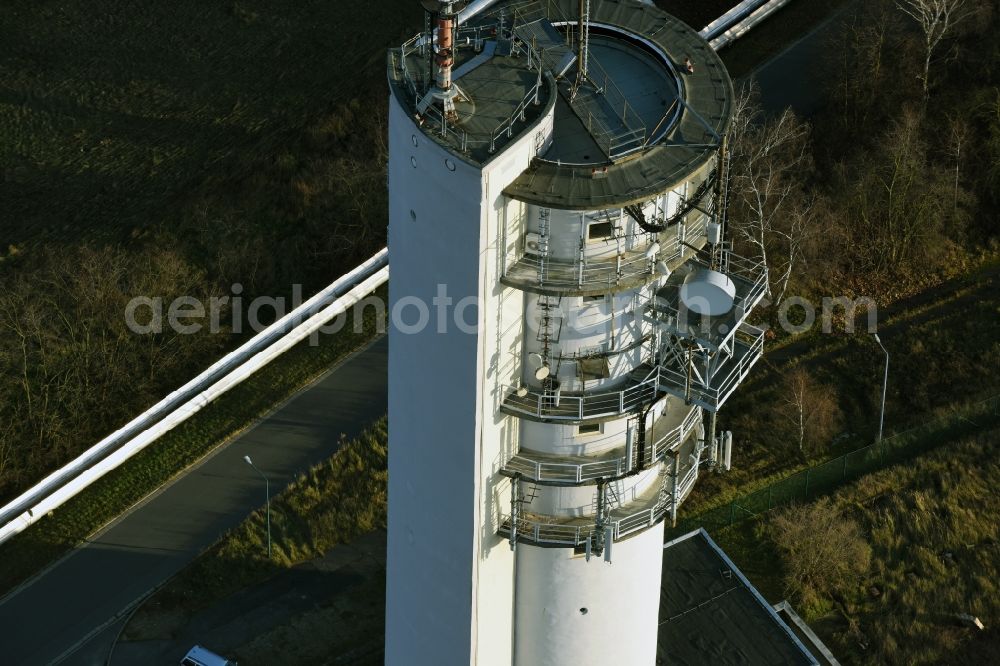 Aerial image Frankfurt (Oder) - Television Tower in Frankfurt (Oder) in the state Brandenburg