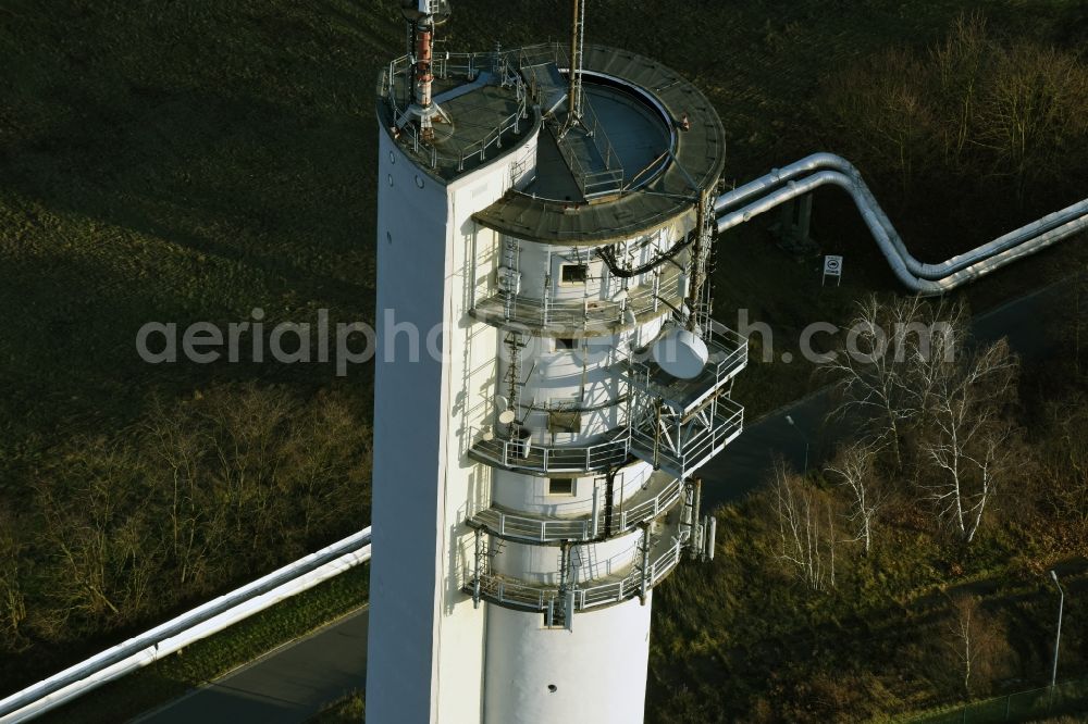 Aerial photograph Frankfurt (Oder) - Television Tower in Frankfurt (Oder) in the state Brandenburg