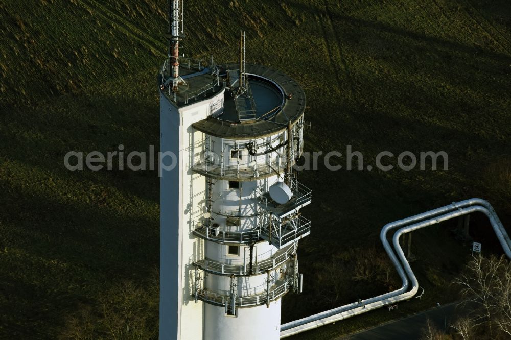 Frankfurt (Oder) from above - Television Tower in Frankfurt (Oder) in the state Brandenburg