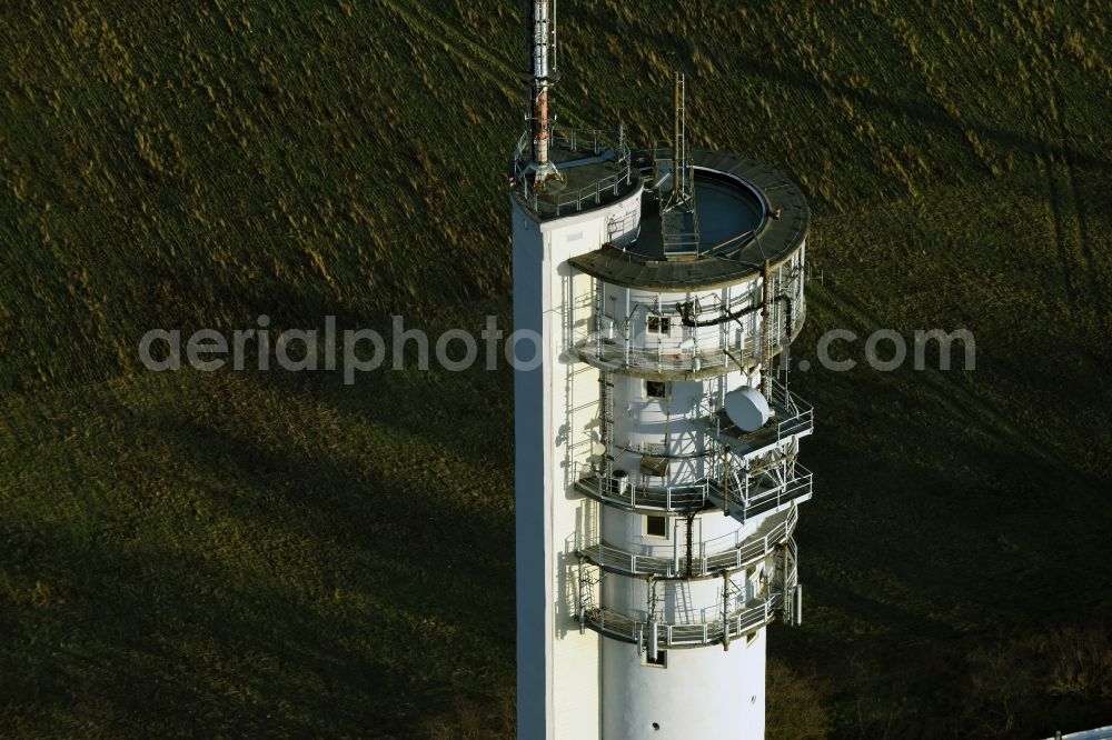 Frankfurt (Oder) from the bird's eye view: Television Tower in Frankfurt (Oder) in the state Brandenburg