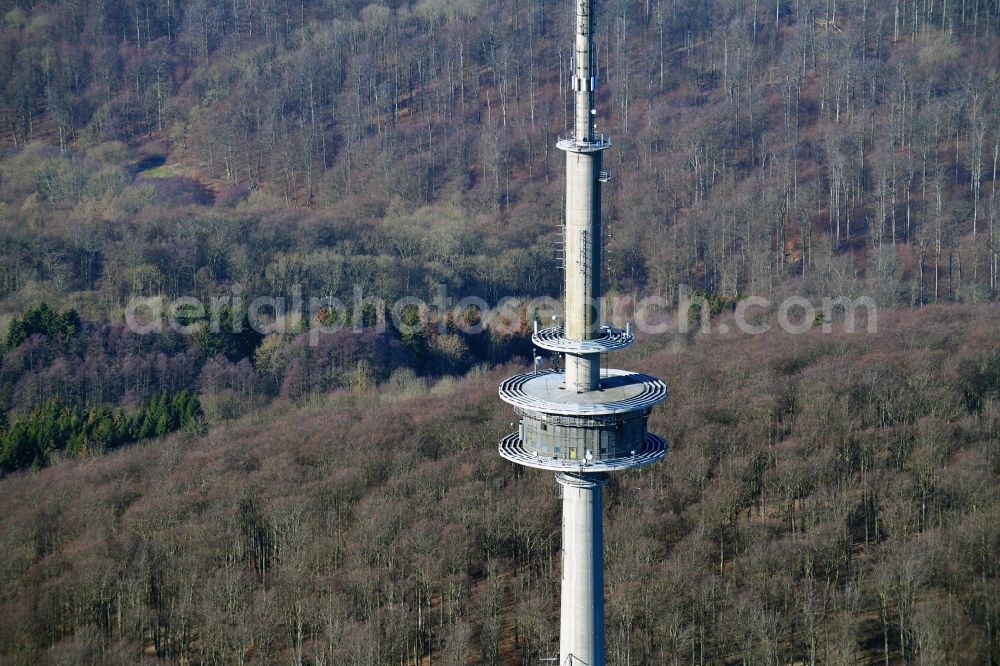 Habichtswald from the bird's eye view: Television Tower TV Tower Habichtswald in Habichtswald in the state Hesse, Germany