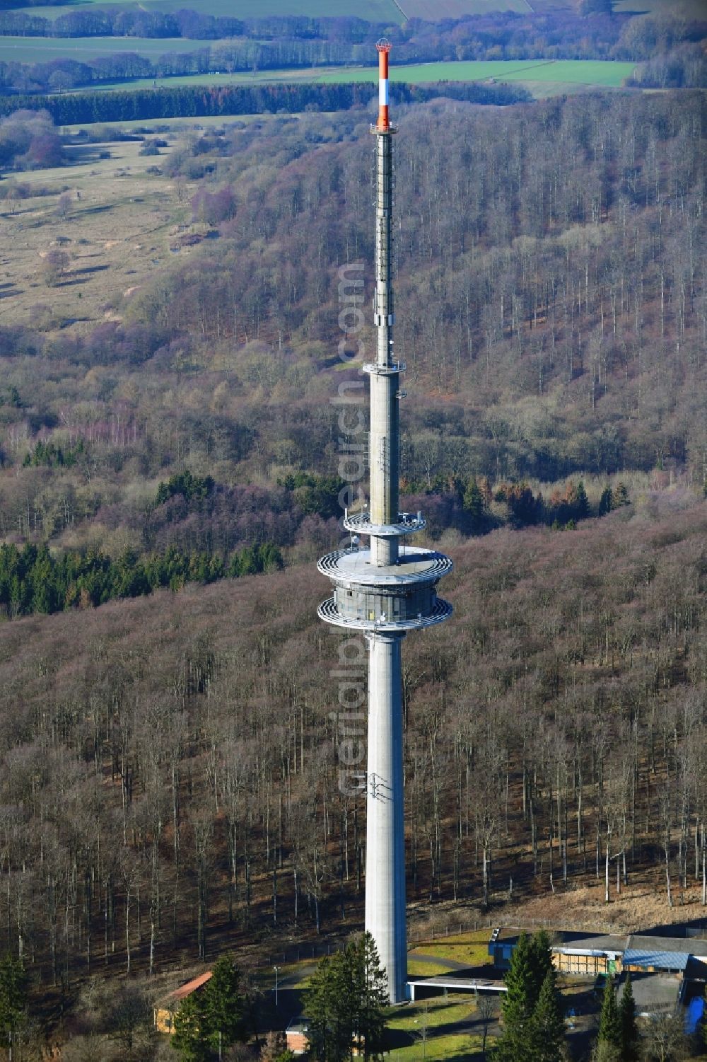 Aerial image Habichtswald - Television Tower TV Tower Habichtswald in Habichtswald in the state Hesse, Germany