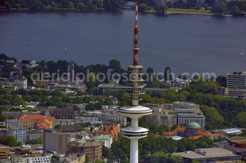 Aerial image Hamburg - Television Tower Heinrich-Hertz-Turm in Hamburg, Germany