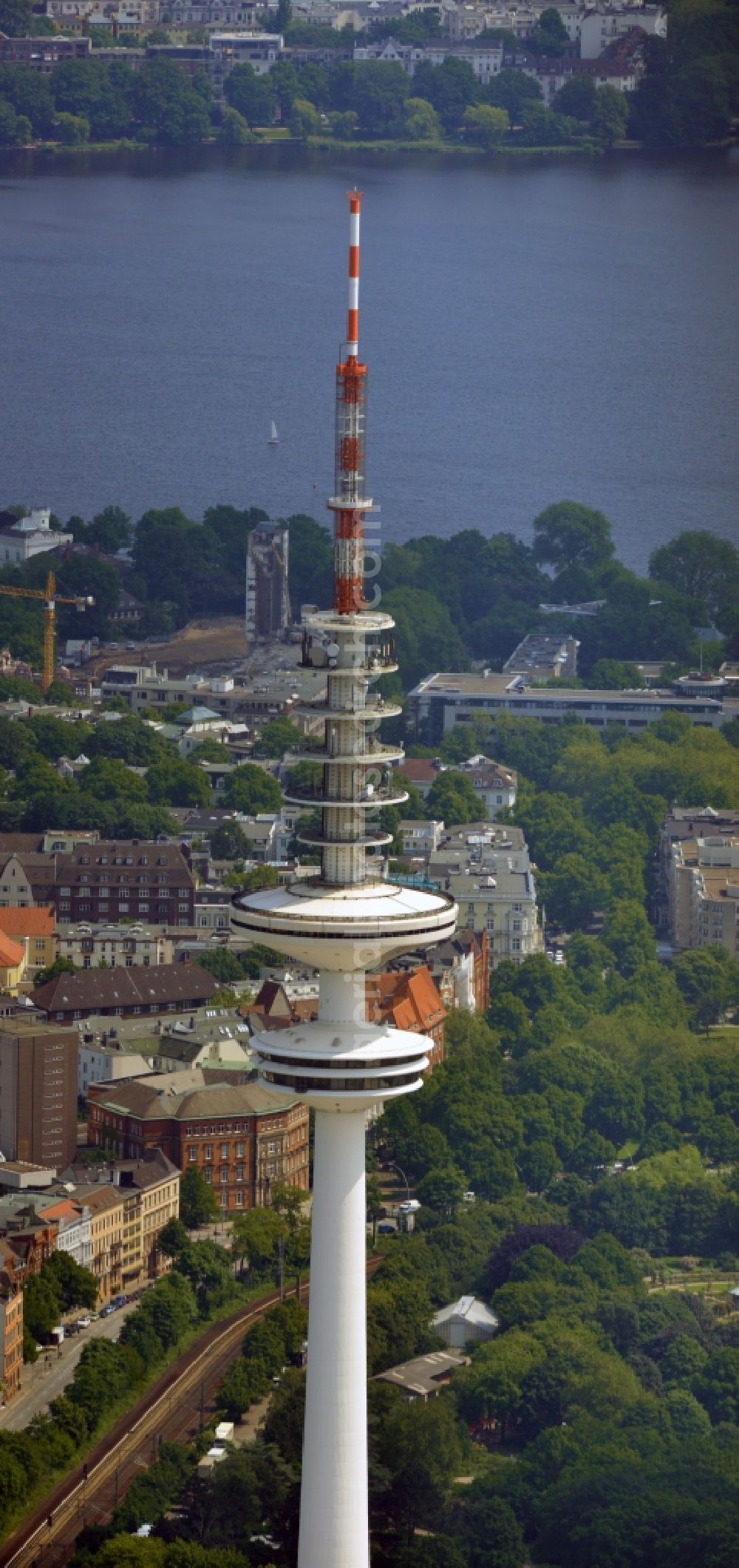 Aerial photograph Hamburg - Television Tower Heinrich-Hertz-Turm in Hamburg, Germany