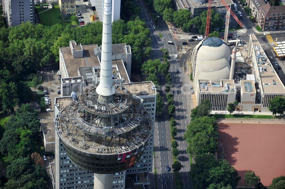 Aerial image Köln - Television Tower Colonius in Cologne in the state North Rhine-Westphalia, Germany