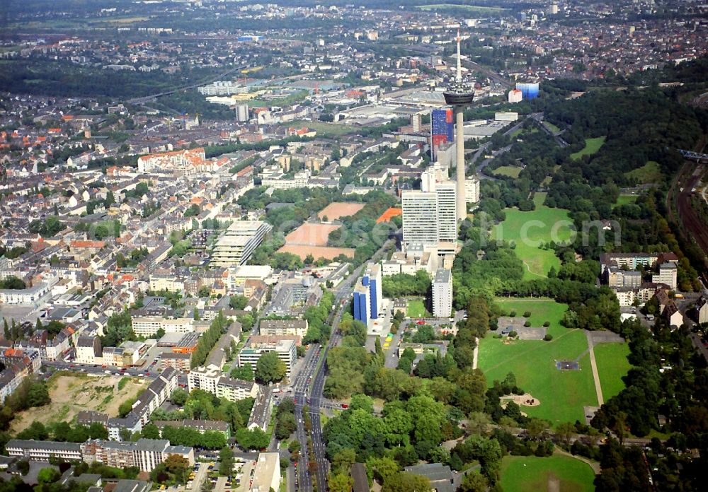 Aerial image Köln - Television Tower Colonius in Cologne in the state North Rhine-Westphalia, Germany