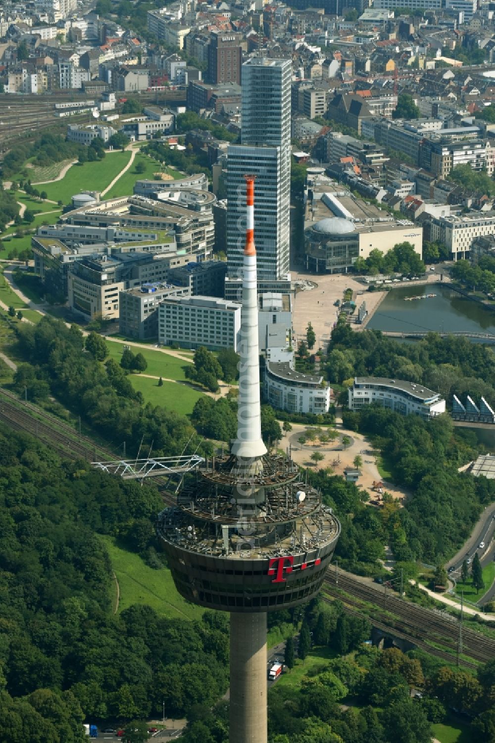 Aerial image Köln - Television Tower Colonius in Cologne in the state North Rhine-Westphalia, Germany