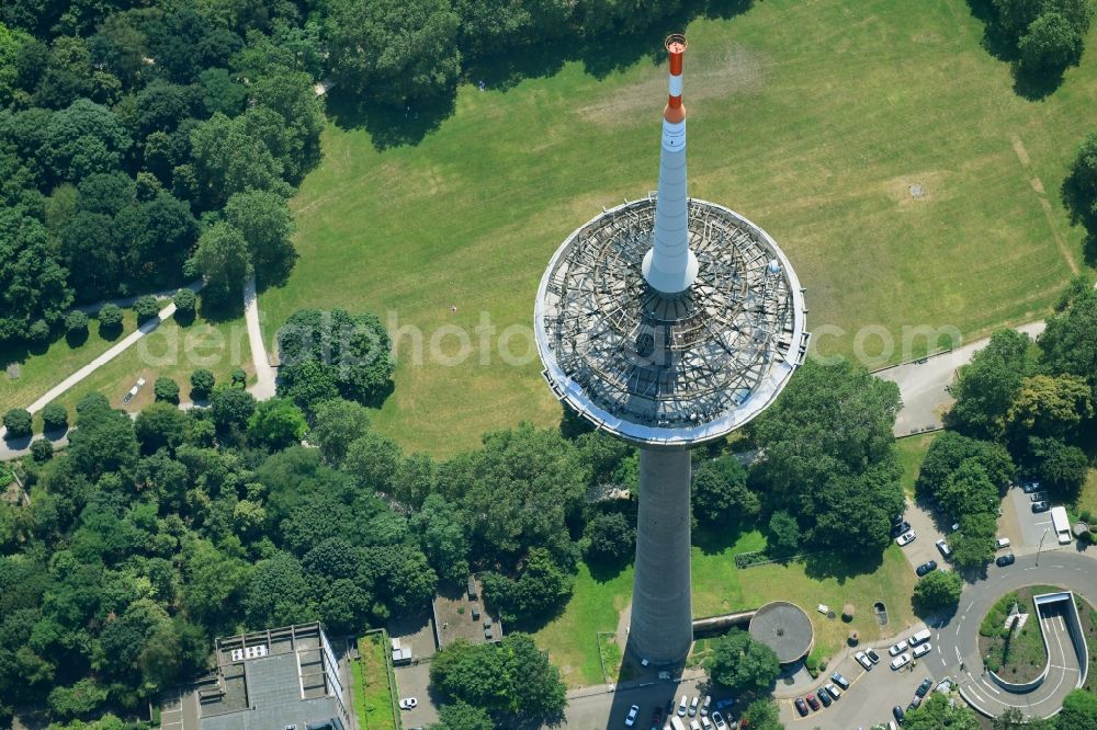 Aerial photograph Köln - Television Tower Colonius in Cologne in the state North Rhine-Westphalia, Germany