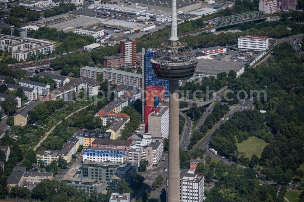 Aerial photograph Köln - Television Tower Colonius in Cologne in the state North Rhine-Westphalia, Germany