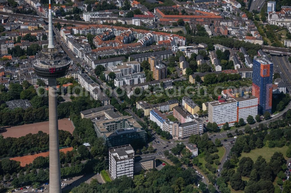 Köln from above - Television Tower Colonius in Cologne in the state North Rhine-Westphalia, Germany