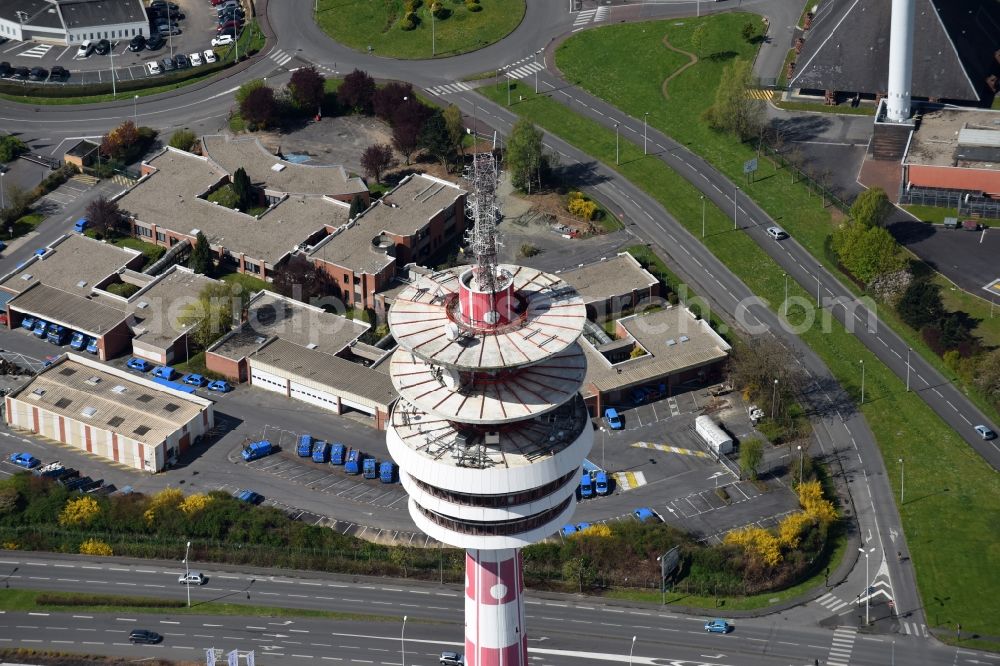 Aerial photograph Lille - Television Tower on Rue Chappe in Lille in Nord-Pas-de-Calais Picardy, France