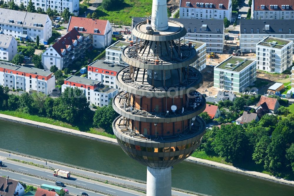 Aerial photograph Nürnberg - Television Tower on Hansastrasse in the district Hohe Marter in Nuremberg in the state Bavaria, Germany