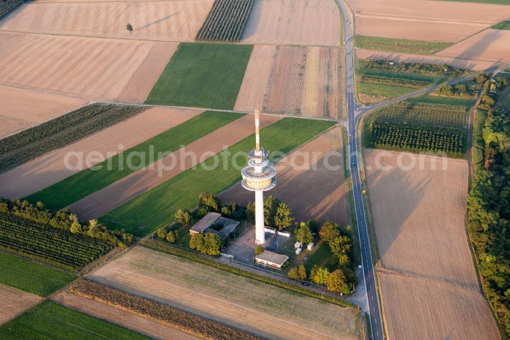 Aerial image Ober-Olm - Television Tower in Ober-Olm in the state Rhineland-Palatinate