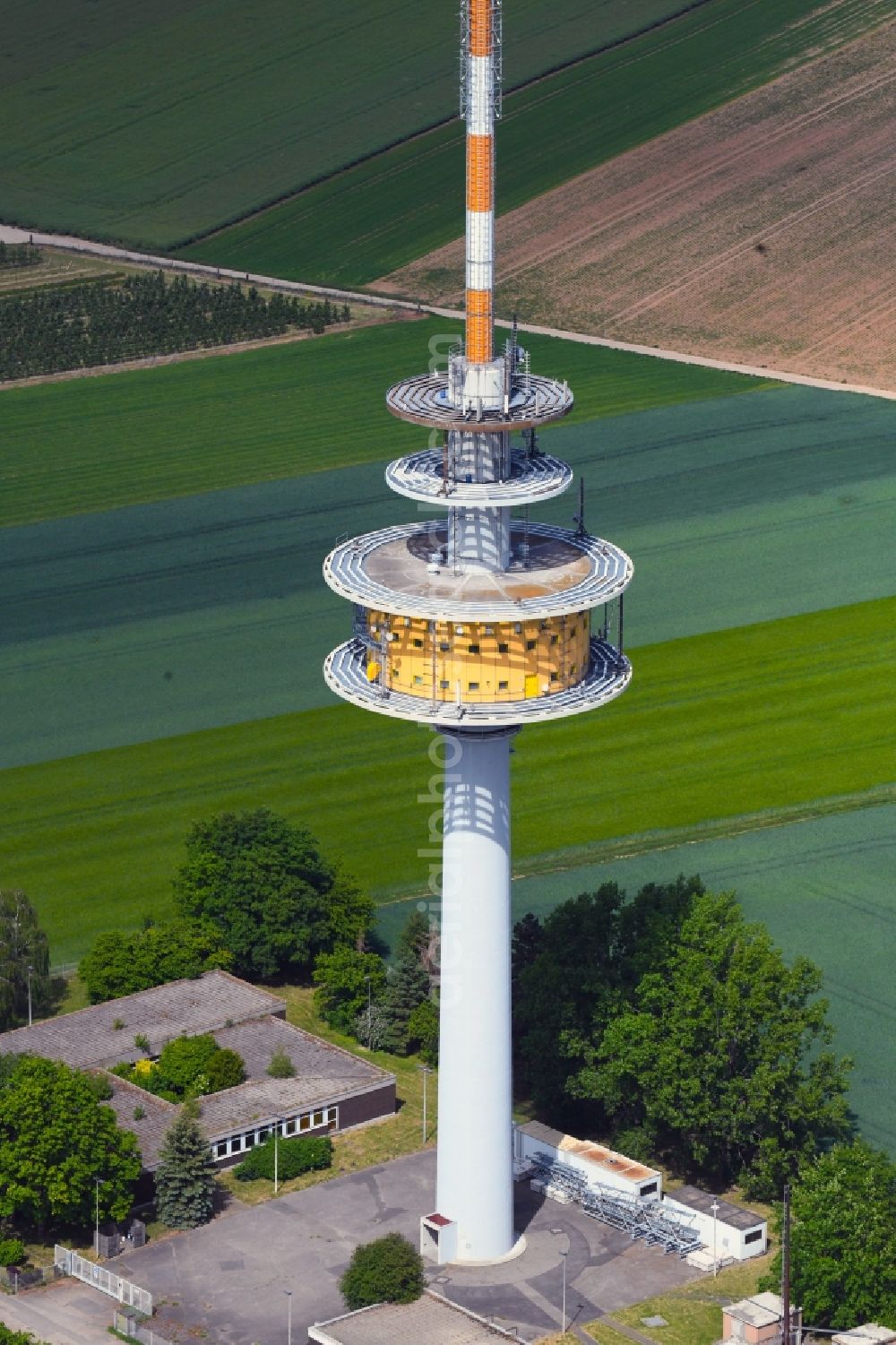 Aerial photograph Ober-Olm - Television Tower in Ober-Olm in the state Rhineland-Palatinate, Germany