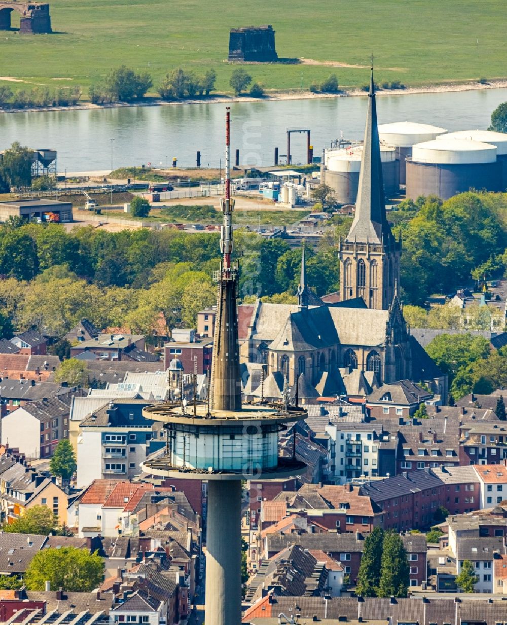 Wesel from the bird's eye view: Television Tower in the district Blumenkamp in Wesel in the state North Rhine-Westphalia, Germany