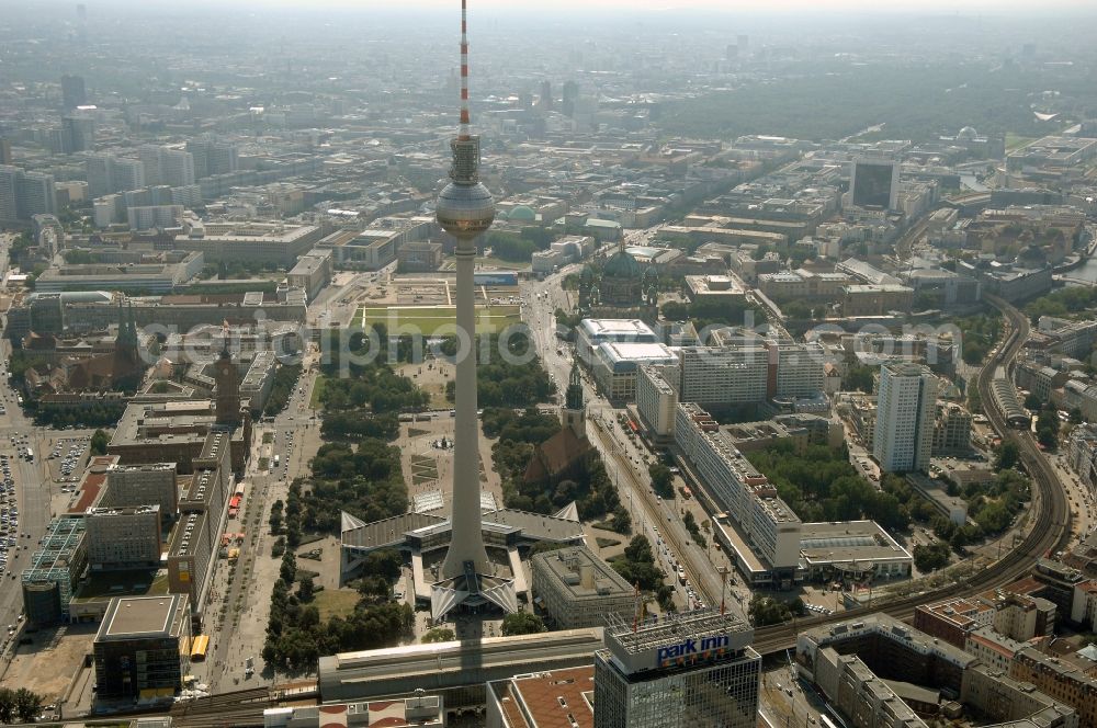 Berlin from above - Television Tower in the district Mitte in Berlin, Germany