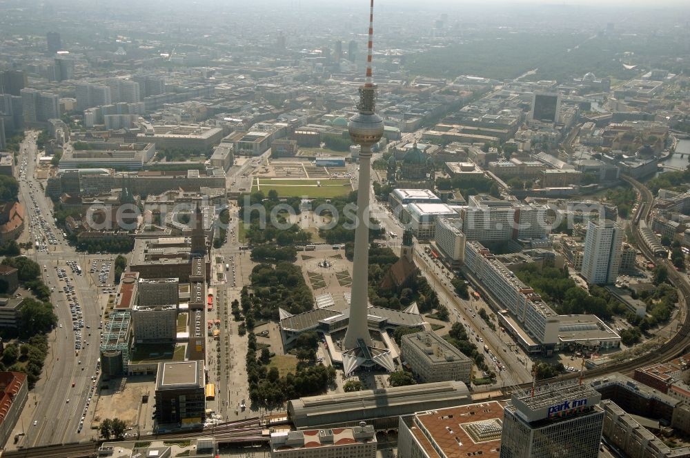 Aerial image Berlin - Television Tower in the district Mitte in Berlin, Germany