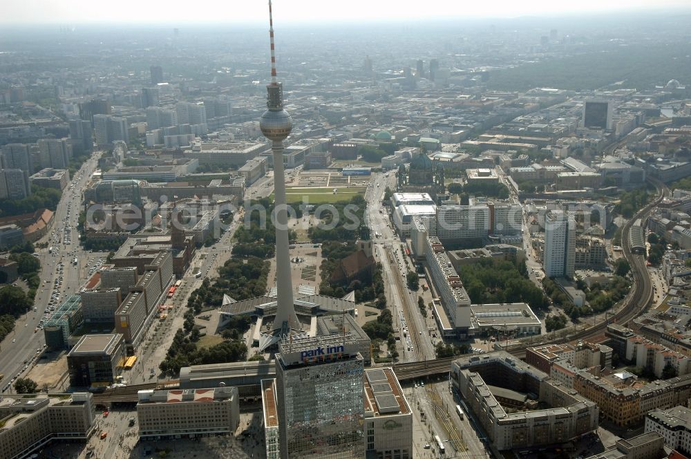 Berlin from above - Television Tower in the district Mitte in Berlin, Germany