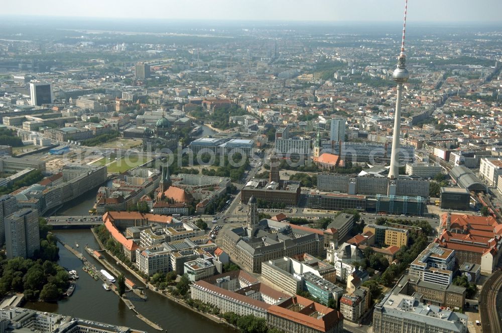 Berlin from above - Television Tower in the district Mitte in Berlin, Germany