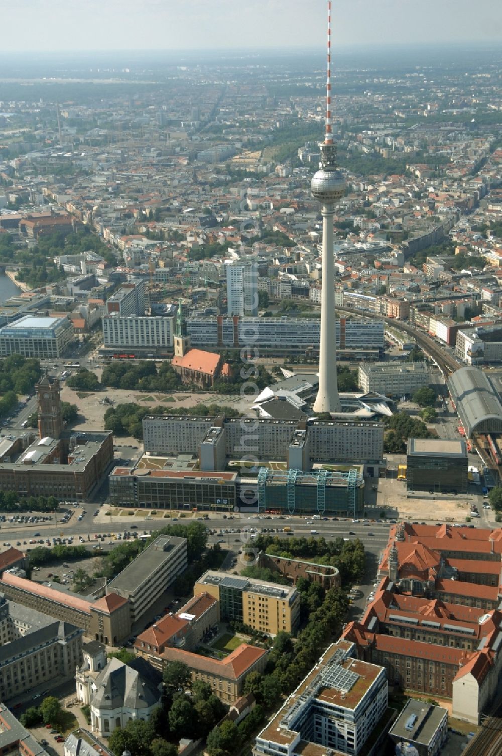 Berlin from the bird's eye view: Television Tower in the district Mitte in Berlin, Germany