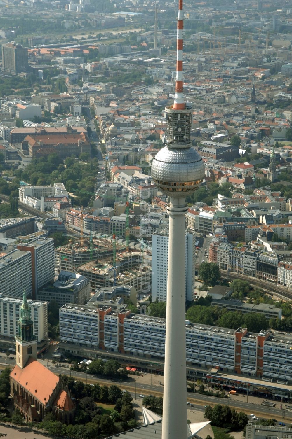 Aerial image Berlin - Television Tower in the district Mitte in Berlin, Germany