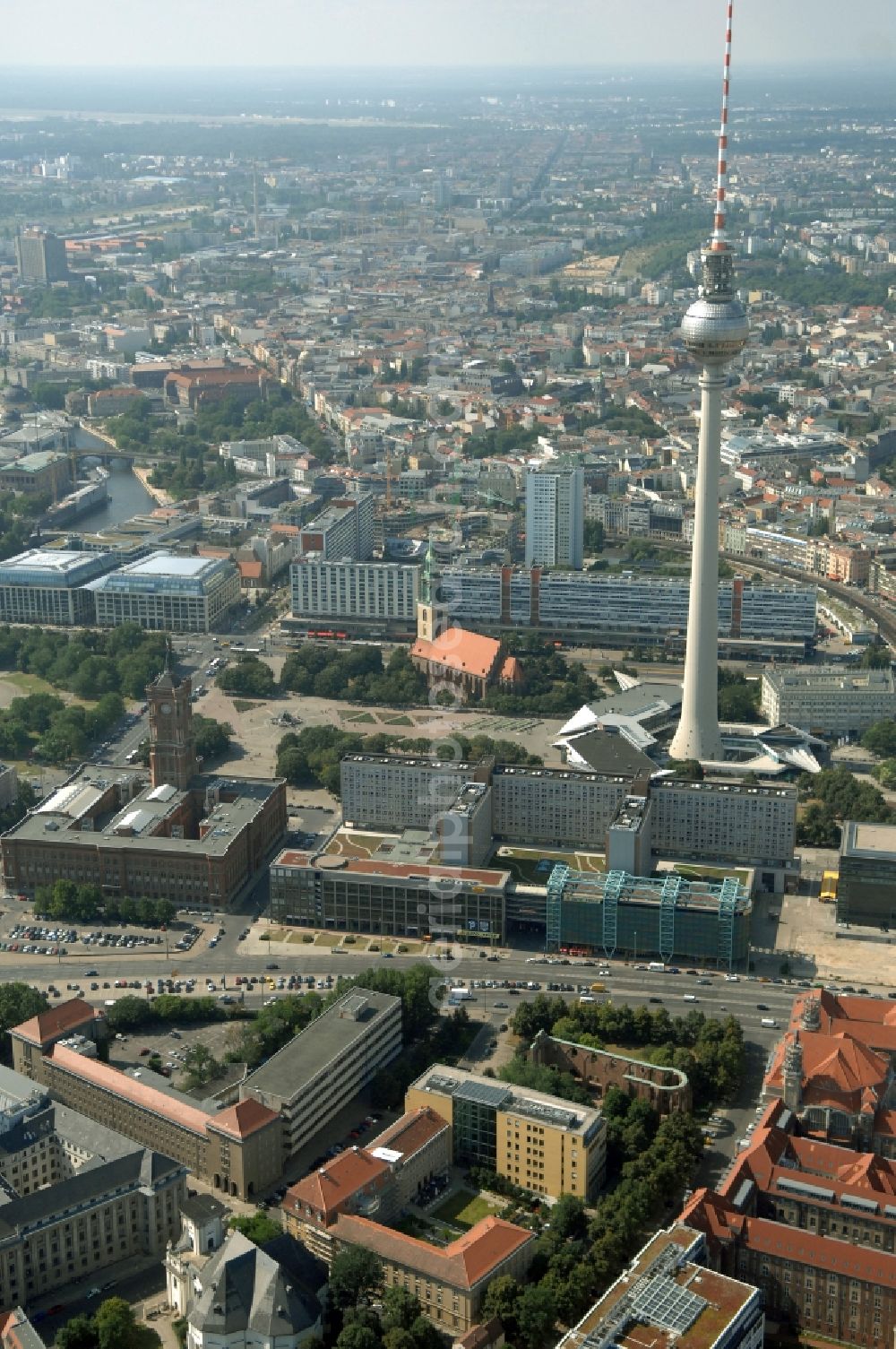 Aerial image Berlin - Television Tower in the district Mitte in Berlin, Germany