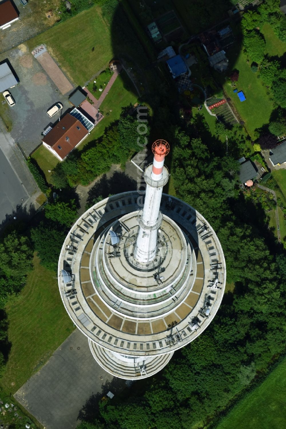 Aerial image Cuxhaven - Television Tower Friedrich-Clemens-Gerke-Turm in the district Sueder- und Westerwisch in Cuxhaven in the state Lower Saxony, Germany