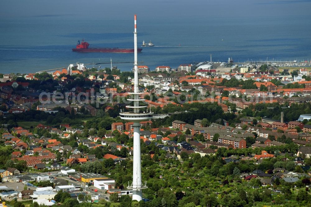 Aerial photograph Cuxhaven - Television Tower Friedrich-Clemens-Gerke-Turm in the district Sueder- und Westerwisch in Cuxhaven in the state Lower Saxony, Germany